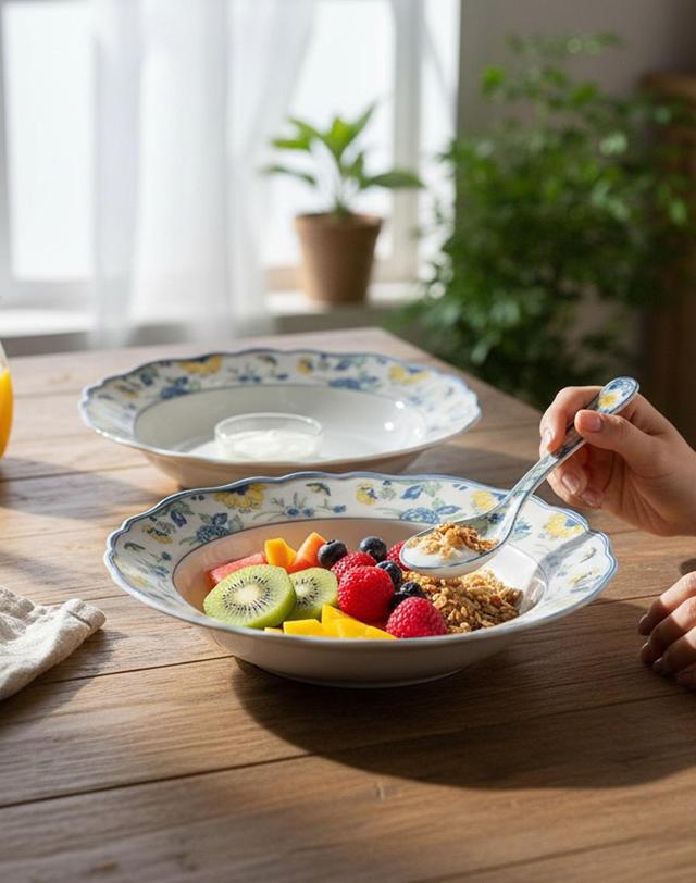 후첸로이터 후첸로이터 파피용 스프 파스타 플레이트 접시 23.5cm 1P 착용컷