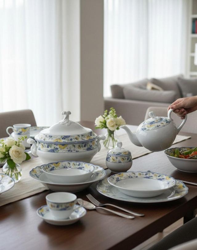 후첸로이터 후첸로이터 파피용 스프 파스타 플레이트 접시 23.5cm 2P SET 착용컷