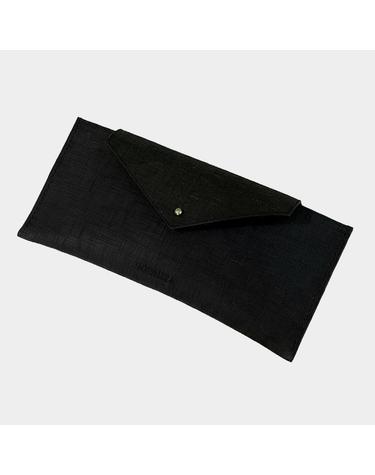 핸드메이드 지폐 현금지갑 이태리 그리드 가죽 이니셜 각인 여행 골프 라운딩 - 블랙