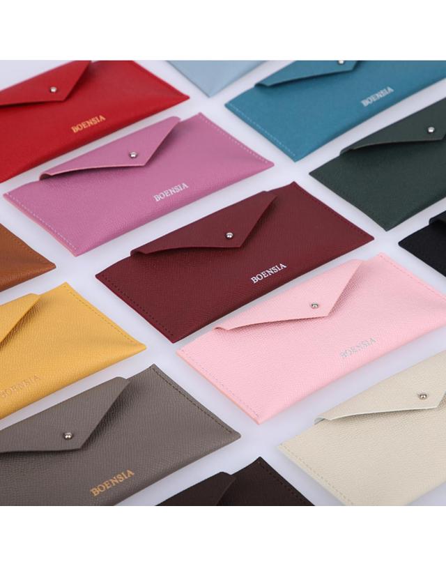 보엔시아 핸드메이드 지폐 현금지갑 엡송 가죽 이니셜 여행 골프 내기 라운딩 14color 착용컷