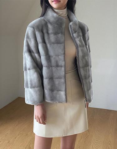 준퍼 클래식 호리젠탈 집업 자켓