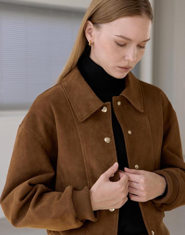 준퍼 Goat suede button jacket 착용컷