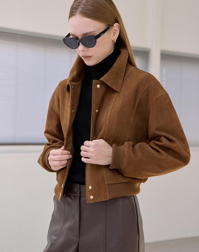준퍼 Goat suede button jacket 착용컷