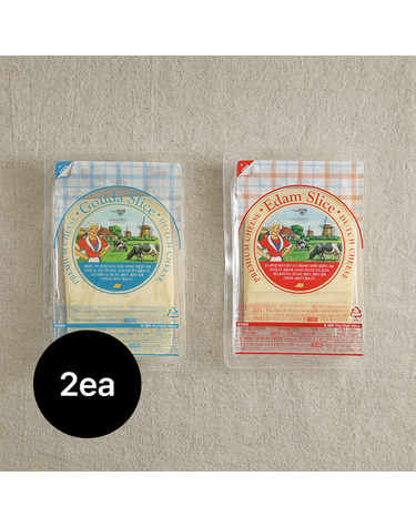 [본사직영] 에담 & 고다 슬라이스 치즈 150g x 2개