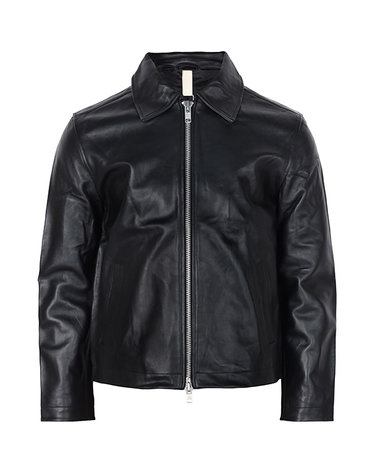 선플라워 블랙 클래식핏 램스킨 숏 자켓 6027 BLACK