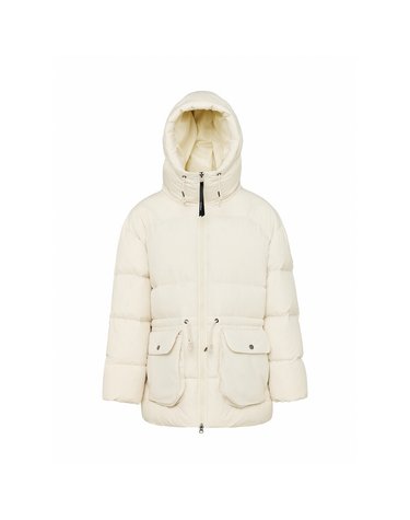 아울 (AULE) 다운 후드 자켓 - IVORY_PYWJU5F007IV