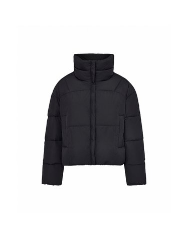 하모니 크롭 (HARMONIE CROP) 다운 자켓 - BLACK_PYWJU5F003BK