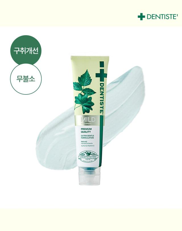 덴티스테 덴티스테 뉴마일드 무불소 휴대용치약 60g 2개 구취케어 착용컷
