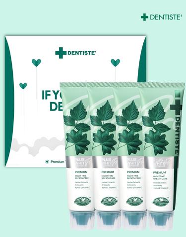 [4p 선물세트]덴티스테 플러스화이트 프로 치약100g 불소 구취 충치케어