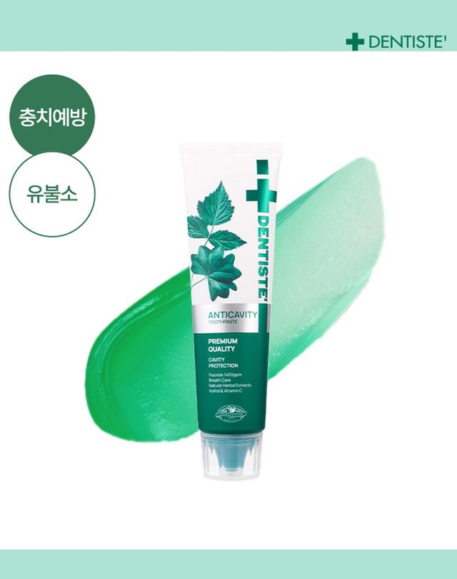 덴티스테 덴티스테 안티캐비티 고불소 치약 100g 4개+ 구취 충치케어 거품없는 치약 착용컷