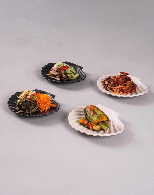 온도아리아 온도아리아 가리비접시 중형 2개 브런치 파스타 샐러드 플레이팅 그릇 착용컷
