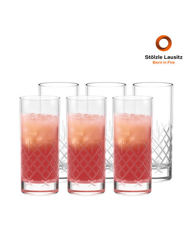[스토즐] 뉴욕바 클럽 크리스탈 롱주스잔 (380ml) 6p