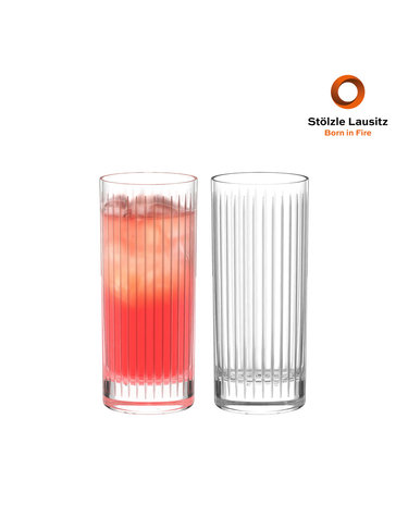 [스토즐] 뉴욕바 소호 크리스탈 롱주스잔 (380ml) 2p