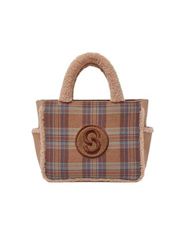 [세인트나인] 여성 핸들퍼 S로고 토드백 BROWN