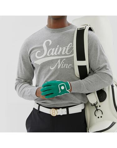 [세인트나인] 남성 Saintnine 레터링 라운드 스웨터 MELANGE GREY
