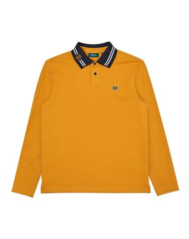 [세인트나인] 남성 S로고 자수 카라 폴로 티셔츠 MUSTARD