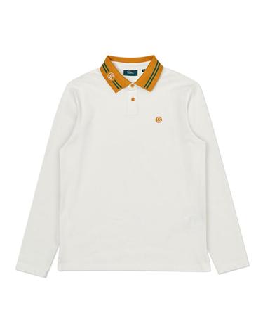 [세인트나인] 남성 S로고 자수 카라 폴로 티셔츠 OFF WHITE