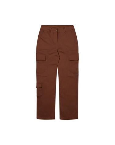 [세인트나인] 여성 와이드 카고 팬츠 BROWN