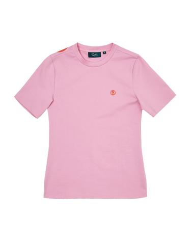 [세인트나인] 여성 S로고 라운드 반팔 티셔츠 GREYISH PINK