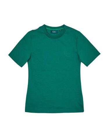 [세인트나인] 여성 S로고 라운드 반팔 티셔츠 GREEN