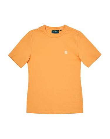 [세인트나인] 여성 S로고 라운드 반팔 티셔츠 LIGHT ORANGE