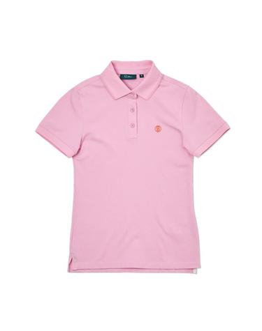 [세인트나인] 여성 S로고 반팔 폴로 티셔츠 GREYISH PINK