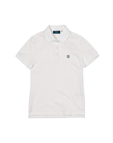 [세인트나인] 여성 S로고 반팔 폴로 티셔츠 OFF WHITE
