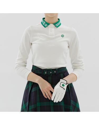 [세인트나인] 여성 S로고 폴로 티셔츠 OFF WHITE
