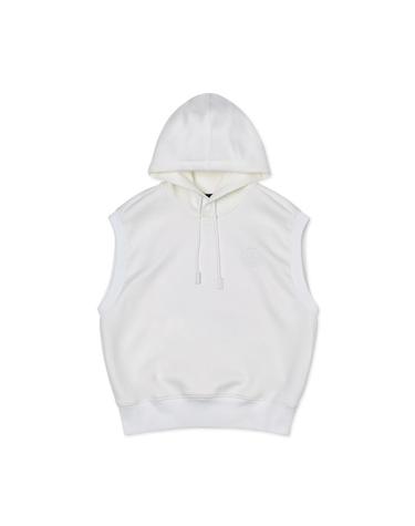 [세인트나인] 여성 테크니컬 저지 후드 베스트 OFF WHITE
