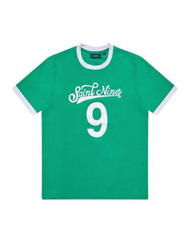 [세인트나인] 남성 싱글9 라운드 반팔 티셔츠 GREEN