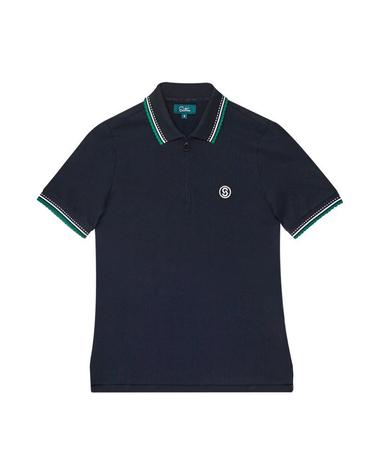 [세인트나인] 여성 프린지 카라 집업 반팔 티셔츠 BLACK