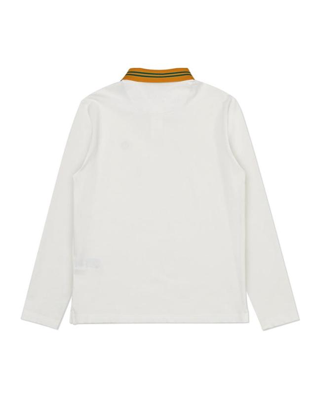 세인트나인 [세인트나인] 남성 S로고 자수 카라 폴로 티셔츠 OFF WHITE 착용컷