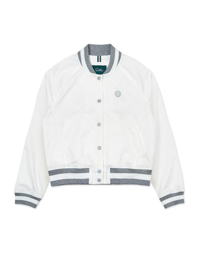 세인트나인 [세인트나인] 여성 Saintnine 스테디움 자켓 OFF WHITE 착용컷