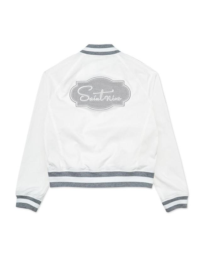 세인트나인 [세인트나인] 여성 Saintnine 스테디움 자켓 OFF WHITE 착용컷