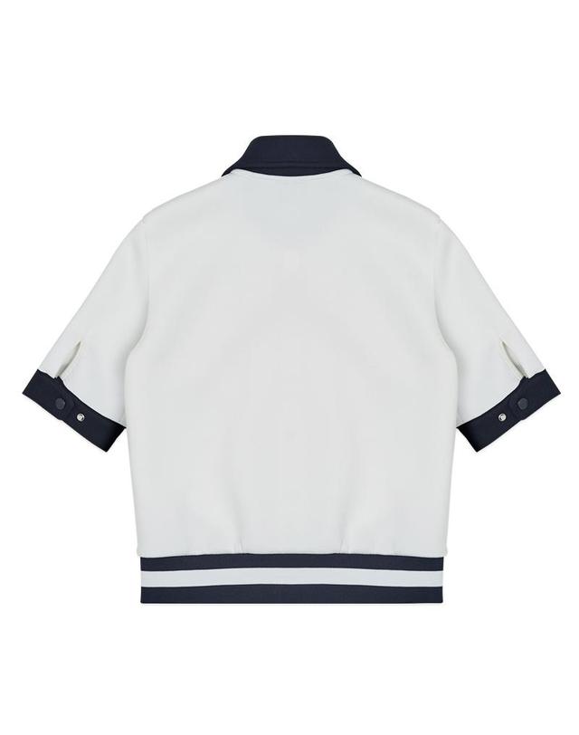 세인트나인 [세인트나인] 여성 사이드라인 반팔 저지 셔츠 OFF WHITE 착용컷