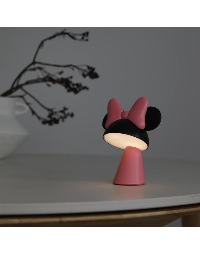 디즈니 디즈니 미니마우스 캐릭터 램프(MINNIE MOUSE mini) 포터블 무드조명 핑크+블랙 착용컷