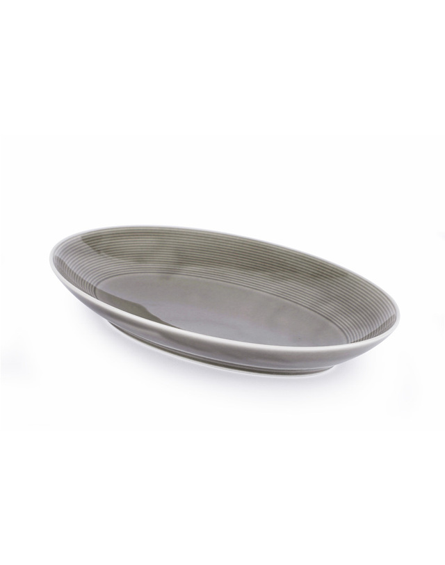 토마스 [토마스] 로프트 타원접시 27cm 문그레이 1p 착용컷