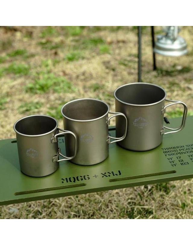 벨락 벨락 티타늄컵 450ml 머그컵 등산컵 캠핑컵 착용컷