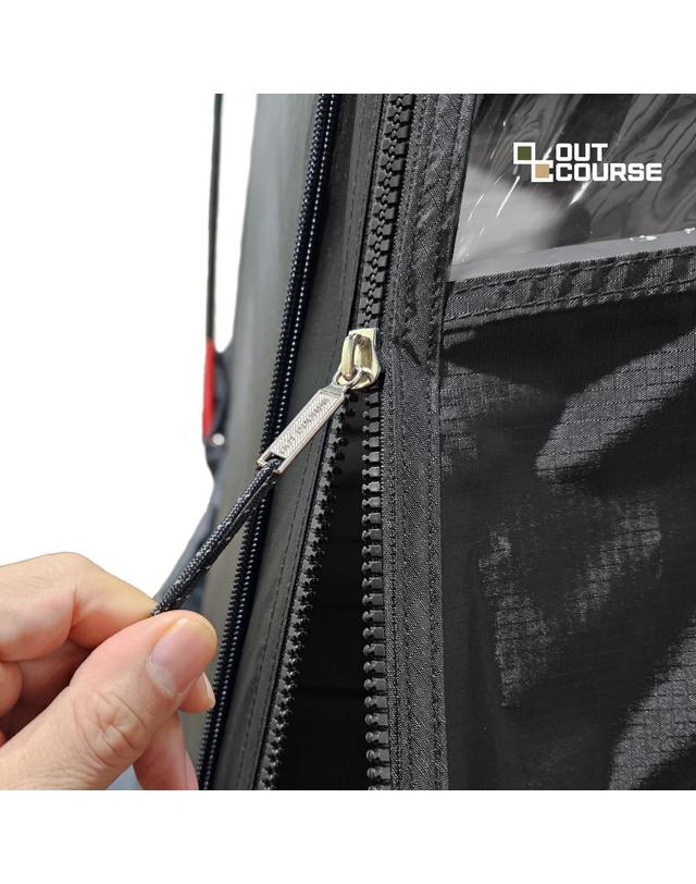 아웃코스 아웃코스 피크스타 텐트 TPU 창 블랙 착용컷