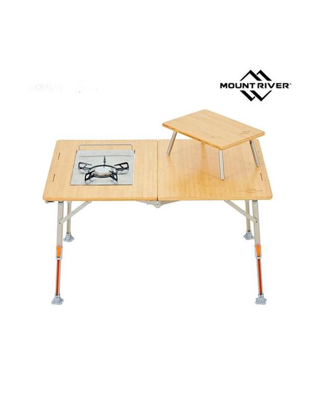마운트리버 마운트리버 투폴딩 우드 버너 테이블 WGT 900 캠핑테이블 착용컷