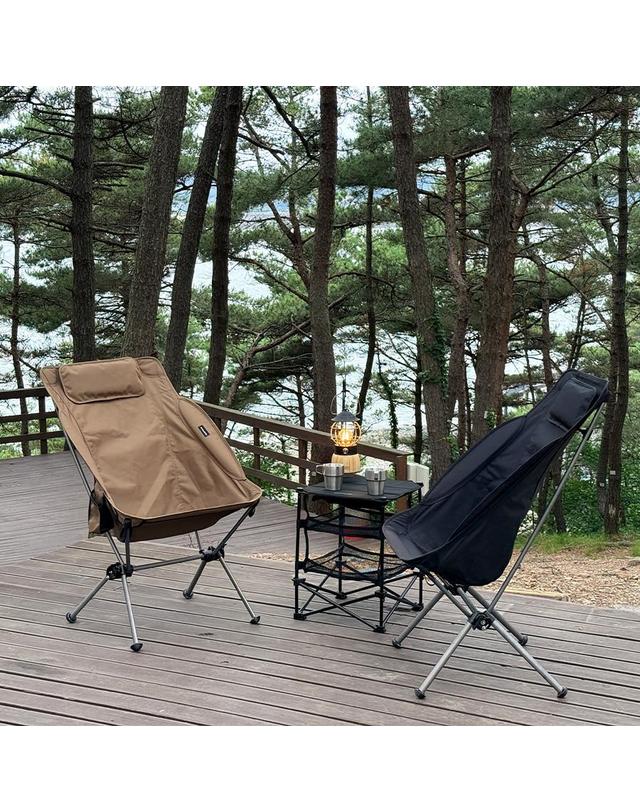 마운트리버 마운트리버 투스텝 프로 체어 각도조절 릴렉스 캠핑체어 착용컷
