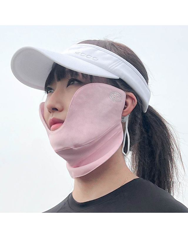 유니크에픽 가야골프 크리스탈 U 썸머 쿨 마스크 스포츠마스크 착용컷