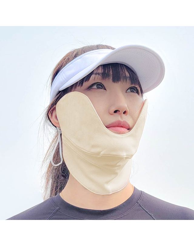 유니크에픽 가야골프 크리스탈 U 썸머 쿨 마스크 스포츠마스크 착용컷