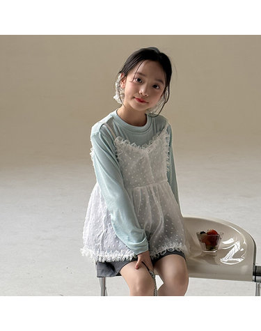 레이스 프릴 플레어 스트랩 뷔스티에 R16826