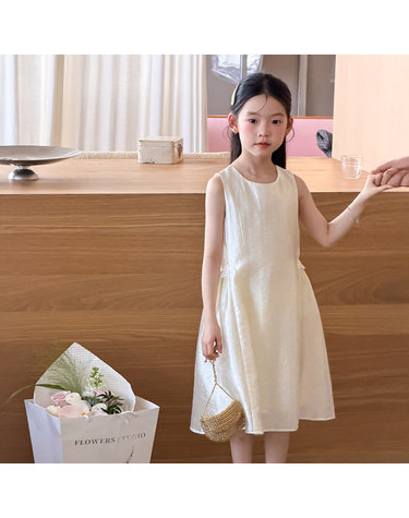 퓨어 펄 쉬폰 민소매 원피스 R18592