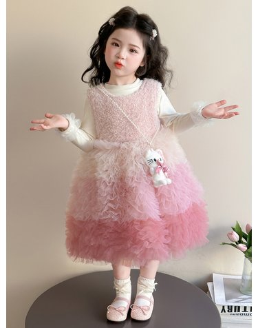 여아 그라데이션 케이크 원피스 세트 R18145