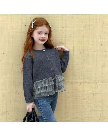 여아 튤 러플 니트 가디건 R18927