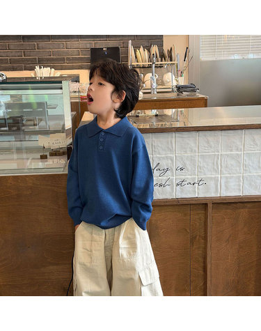 남아 폴로 카라 소프트 니트 스웨터 R19019
