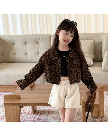 여아 레오파드 크롭 자켓 R19389