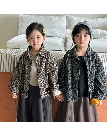 레오파드 셔츠 자켓 R19519